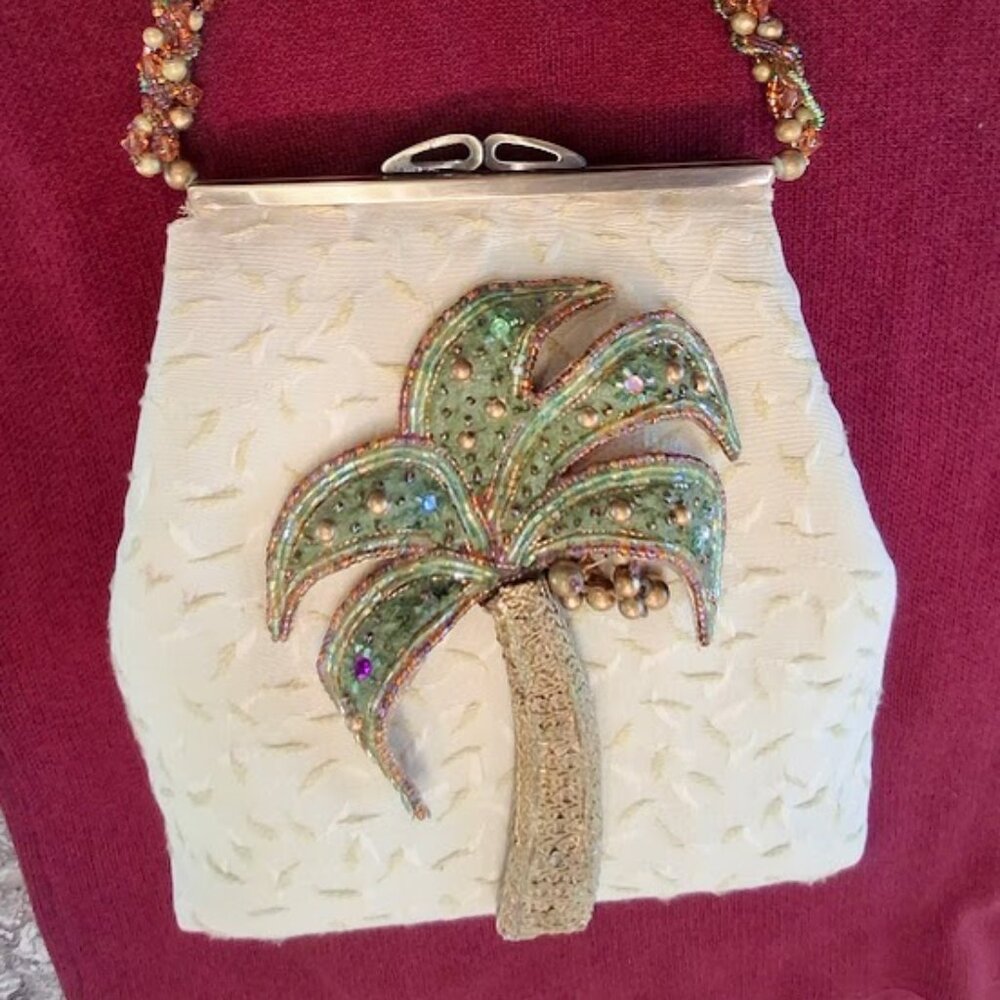 Mary Frances Palm Tree bag  VINTAGE
